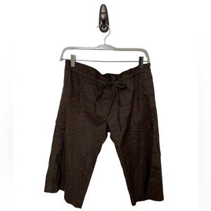 BCBGMaxazria Linen Cropped Trousers